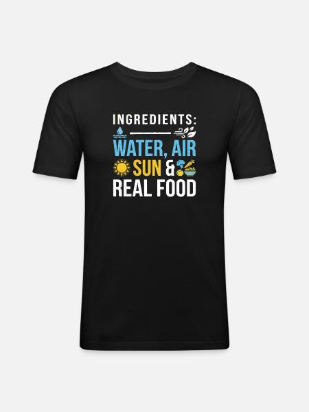 Nutrition Health Sports - Men's Slim Fit T-Shirt - black