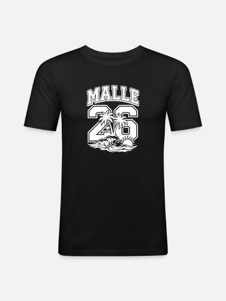 Malle 26 Jersey 2026 Mallorca - Men's Slim Fit T-Shirt - black