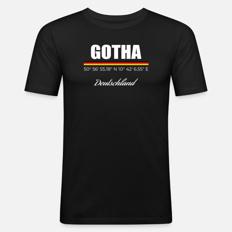 Gotha - Männer Slim Fit T-Shirt - Schwarz