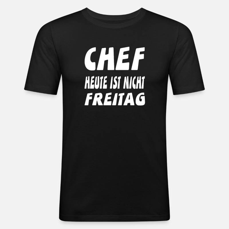 Chef - Männer Slim Fit T-Shirt - Schwarz