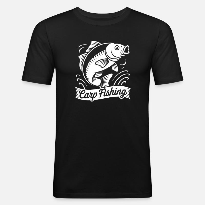 Karpefiskeri - Herre Slim Fit T-Shirt - sort