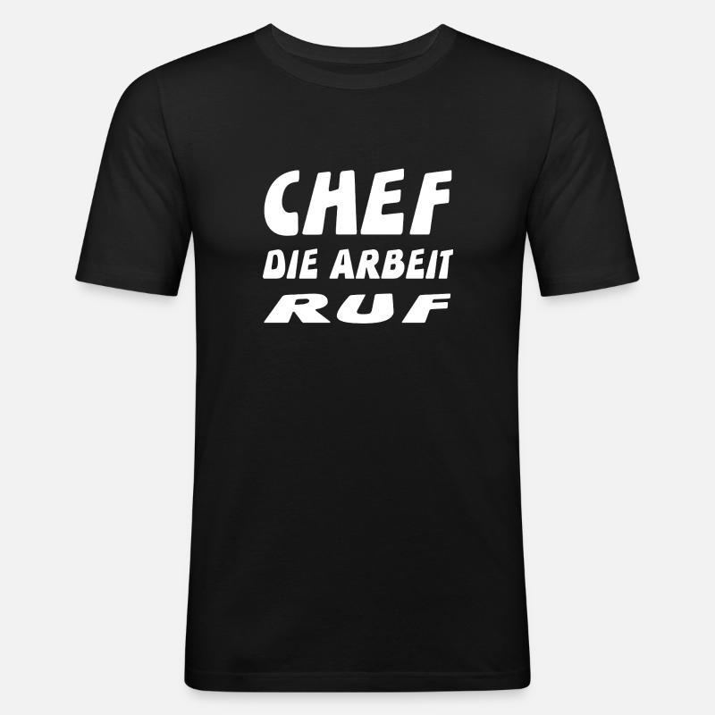 Chef - Männer Slim Fit T-Shirt - Schwarz
