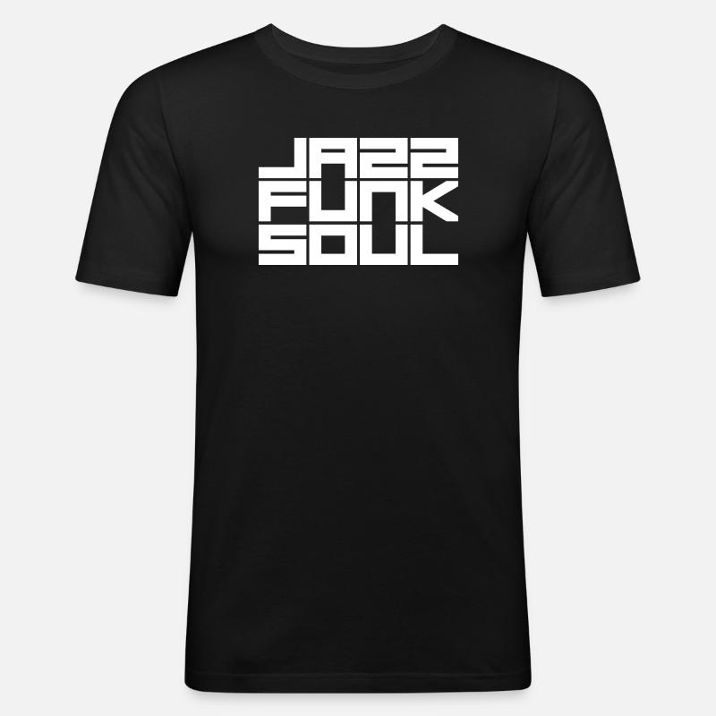 Monochrome Grid Geometric Pattern - Men's Slim Fit T-Shirt - black