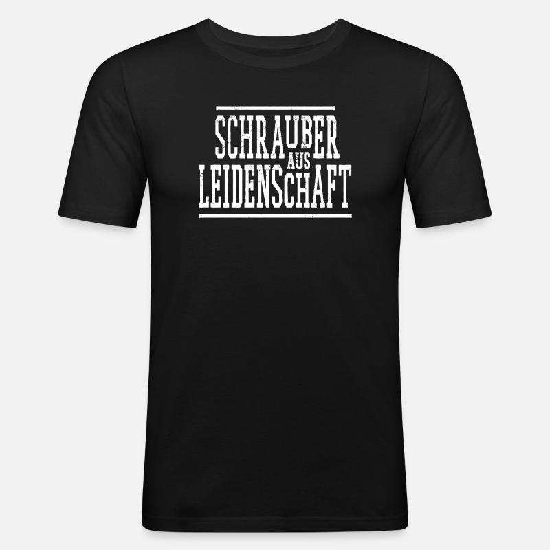 Profi Schrauber - Männer Slim Fit T-Shirt - Schwarz
