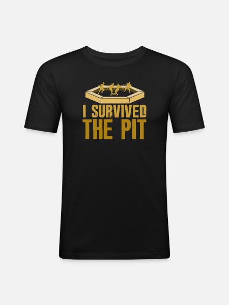 I Survived The Pit - Men's Slim Fit T-Shirt - black