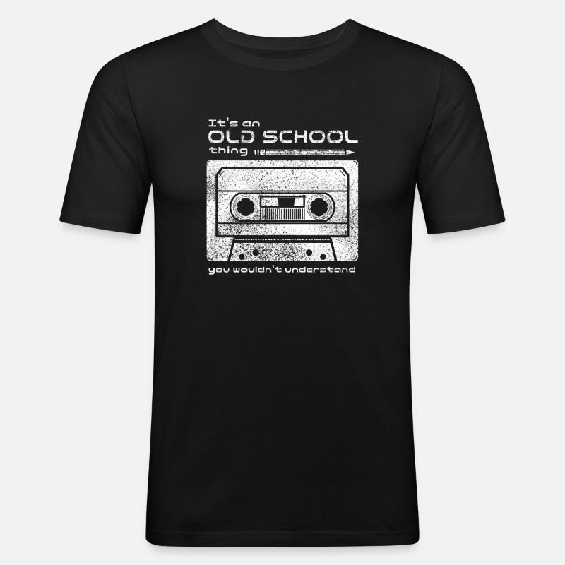 Astuce du ruban à l’ancienne - T-shirt près du corps Homme - noir