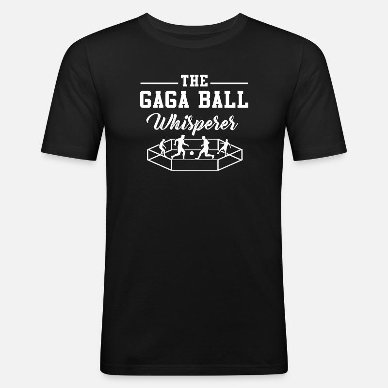 Gaga-Kugel-Flüsterer - Männer Slim Fit T-Shirt - Schwarz