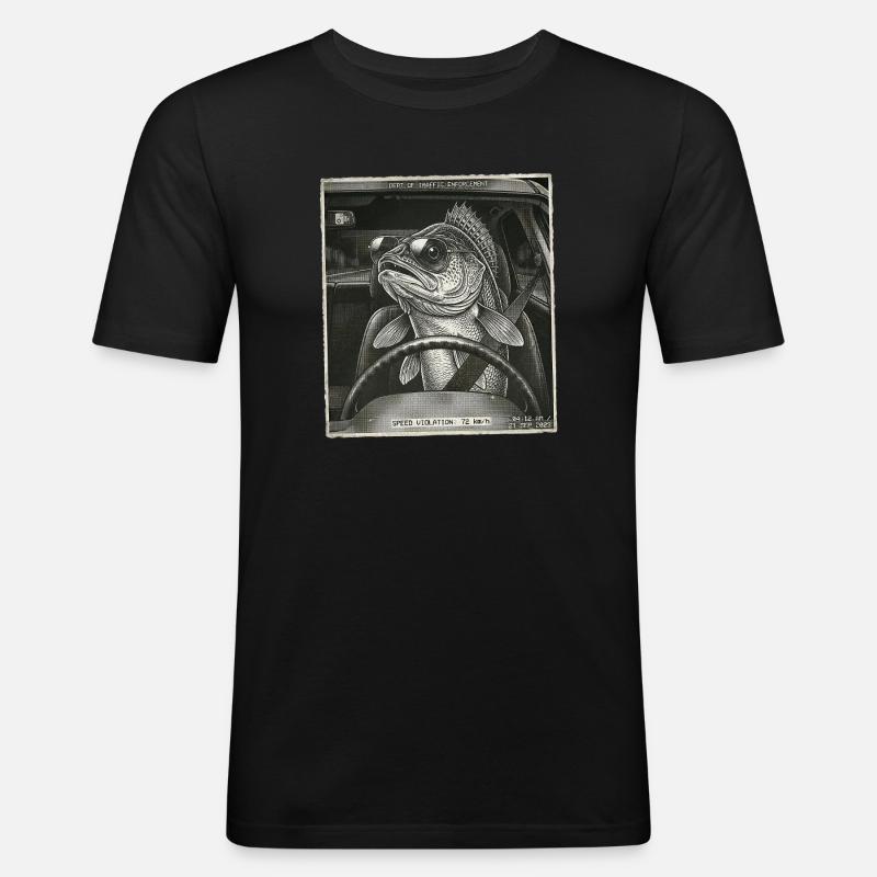 Zander Flashed - Men's Slim Fit T-Shirt - black
