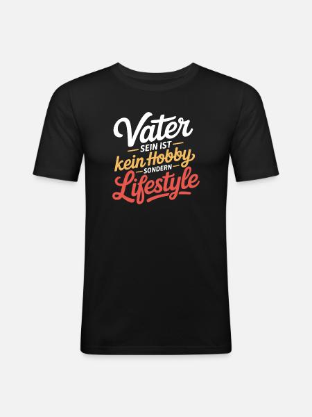 Dad Lifestyle Saying Dad Gift Idea - Men's Slim Fit T-Shirt - black