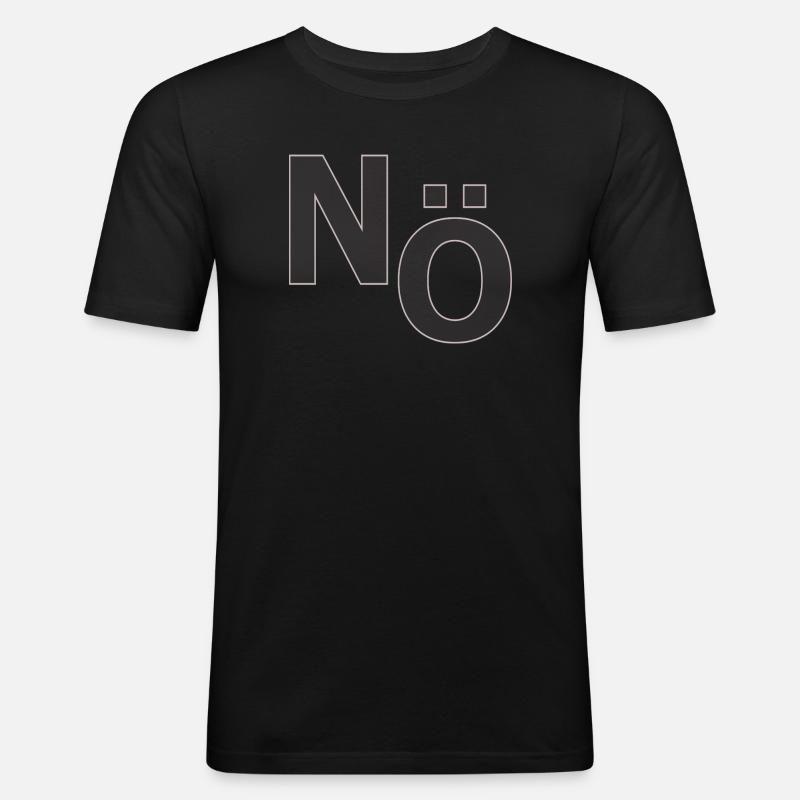 Non – Déclaration typographique minimale - T-shirt près du corps Homme - noir
