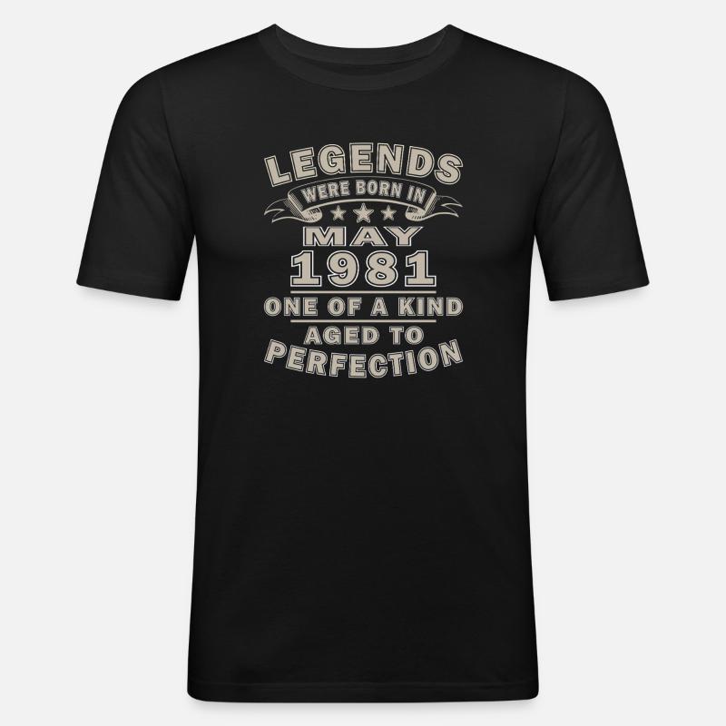 May 1981 - May 1981 - Men's Slim Fit T-Shirt - black
