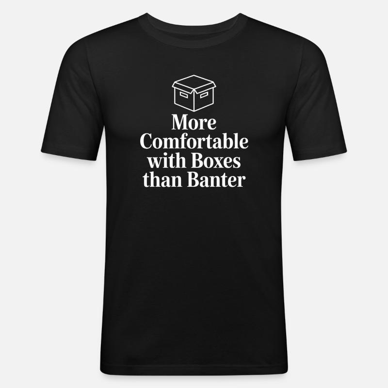 Mit Boxen wohler - Männer Slim Fit T-Shirt - Schwarz