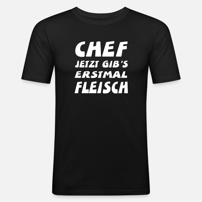 Chef - Männer Slim Fit T-Shirt - Schwarz