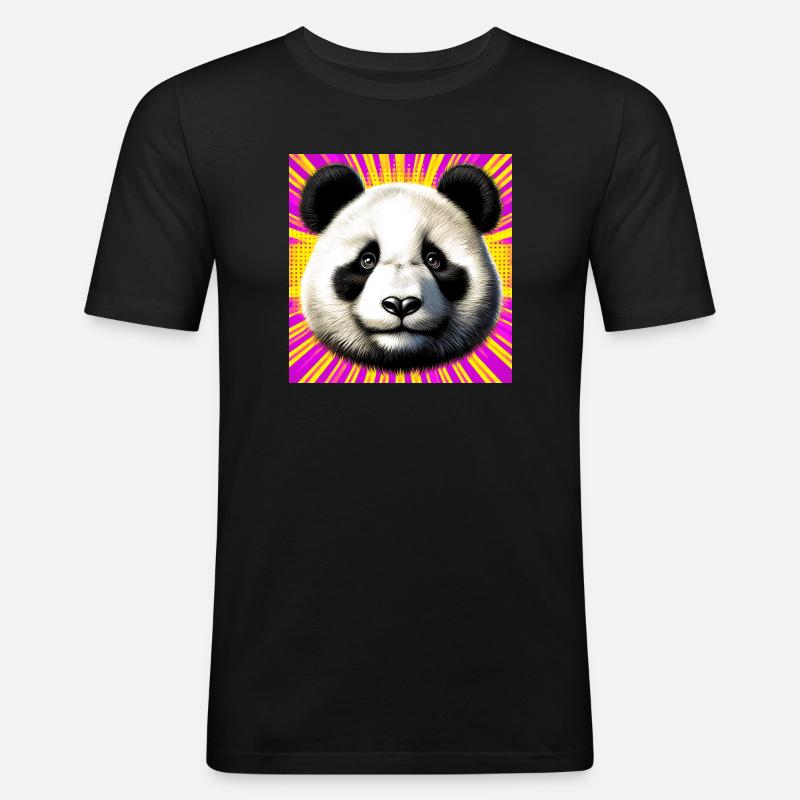 panda - Men's Slim Fit T-Shirt - black