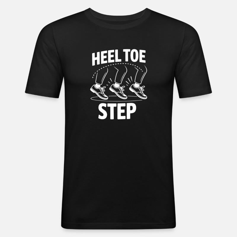 Heel Toe Step Stepptanz Dancer - Männer Slim Fit T-Shirt - Schwarz