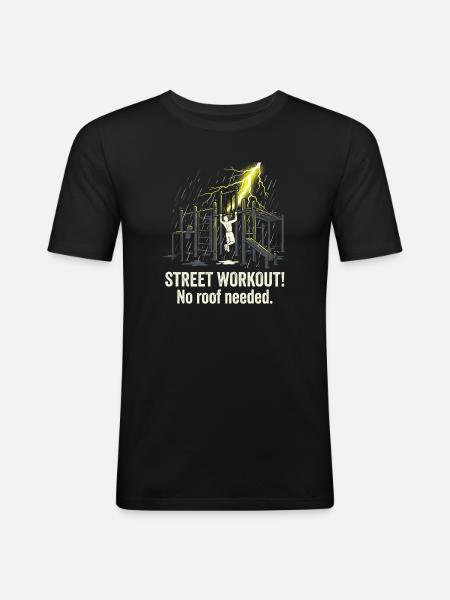 Calisthenics Street Workout - Men's Slim Fit T-Shirt - black