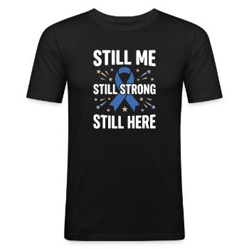 Alopecia Awareness Alopecia Areata Hair Loss - Men's Slim Fit T-Shirt - black - Front - Nik (191cm)