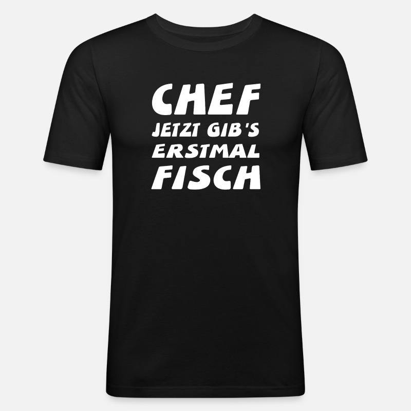 Chef - Männer Slim Fit T-Shirt - Schwarz
