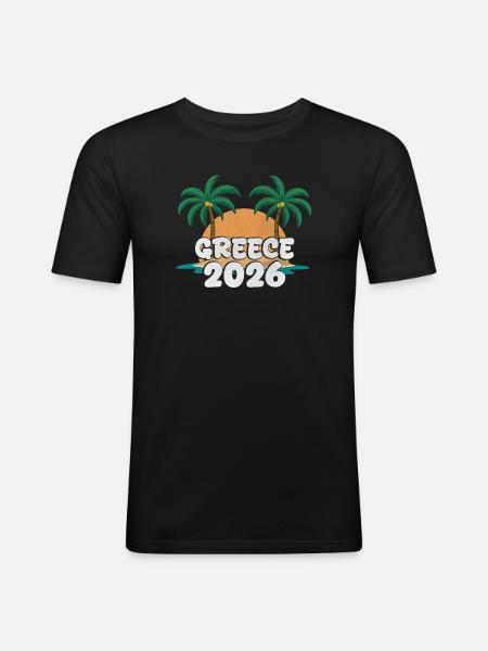 Greece 2026 - Men's Slim Fit T-Shirt - black