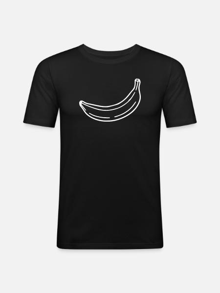 Banana minimal gift minimalist - Men's Slim Fit T-Shirt - black