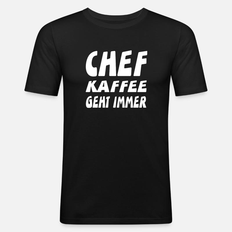 Chef - Männer Slim Fit T-Shirt - Schwarz