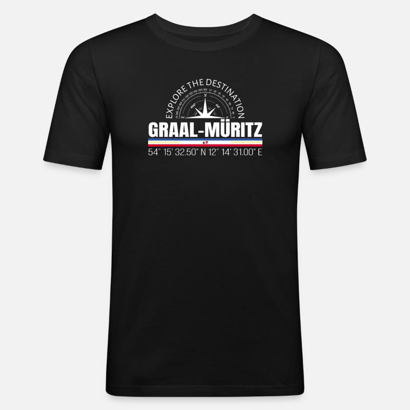 Graal-Müritz - Männer Slim Fit T-Shirt - Schwarz