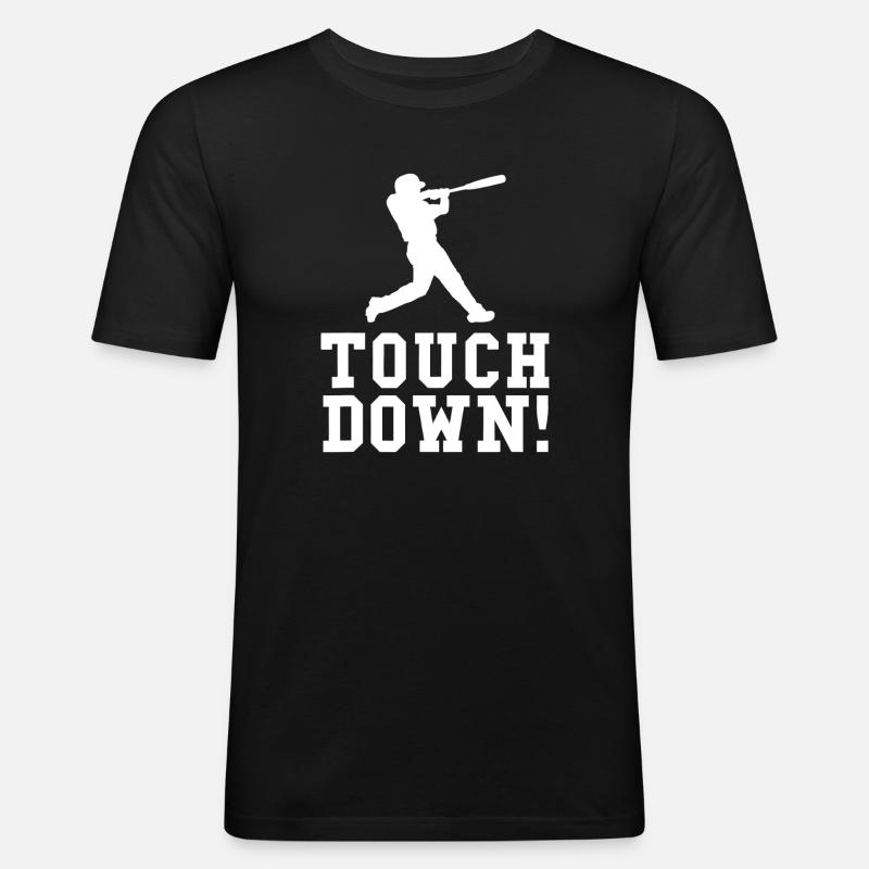 Touchdown Silhouette Tee - Männer Slim Fit T-Shirt - Schwarz