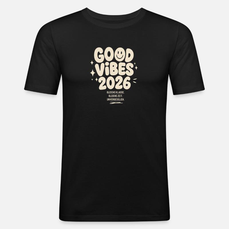 Abschluss 2026 - Männer Slim Fit T-Shirt - Schwarz