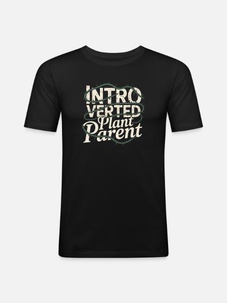 Introverted Plant Parent - Men's Slim Fit T-Shirt - black
