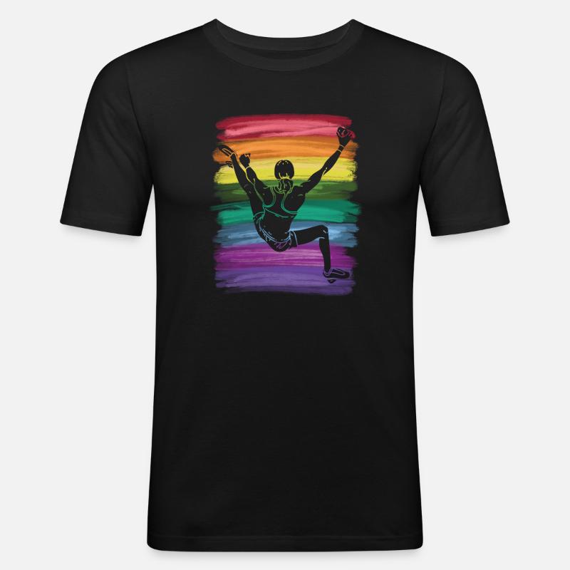 Boulderer Boulder Bouldering - Men's Slim Fit T-Shirt - black