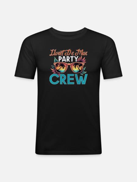 Lloret De Mar Crew - Männer Slim Fit T-Shirt - Schwarz