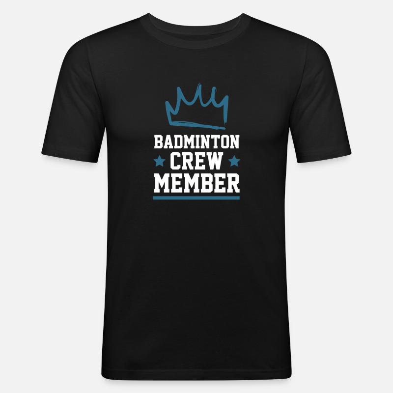 Badminton Crew - Männer Slim Fit T-Shirt - Schwarz