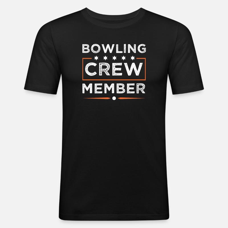 Bowling Crew - Männer Slim Fit T-Shirt - Schwarz