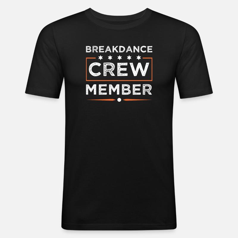 Breakdance Crew - Männer Slim Fit T-Shirt - Schwarz