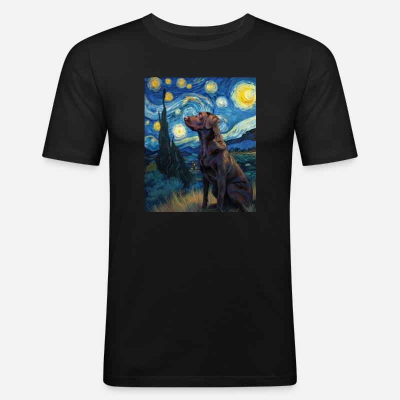 Labrador Retriever - Männer Slim Fit T-Shirt - Schwarz