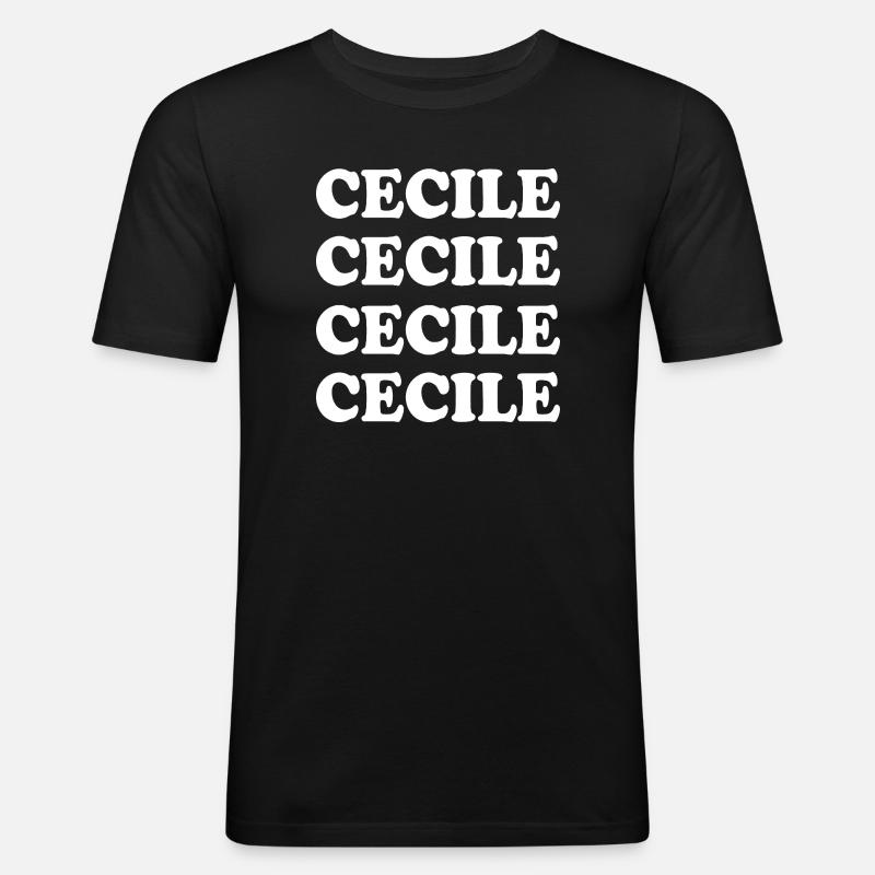 Cecile as a given name - Men's Slim Fit T-Shirt - black