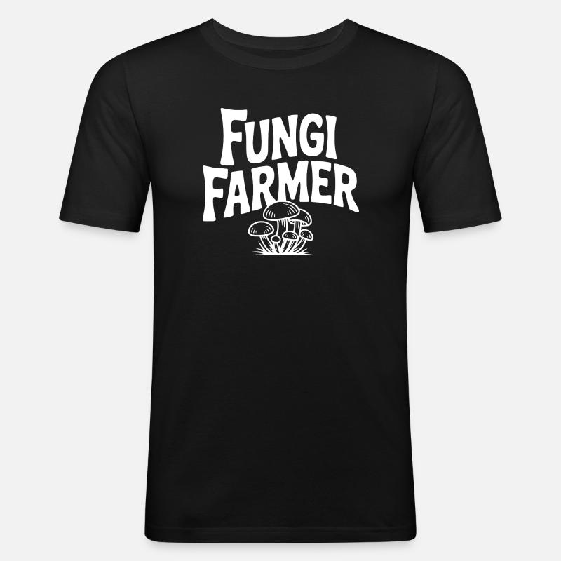 Pilzbauer - Männer Slim Fit T-Shirt - Schwarz