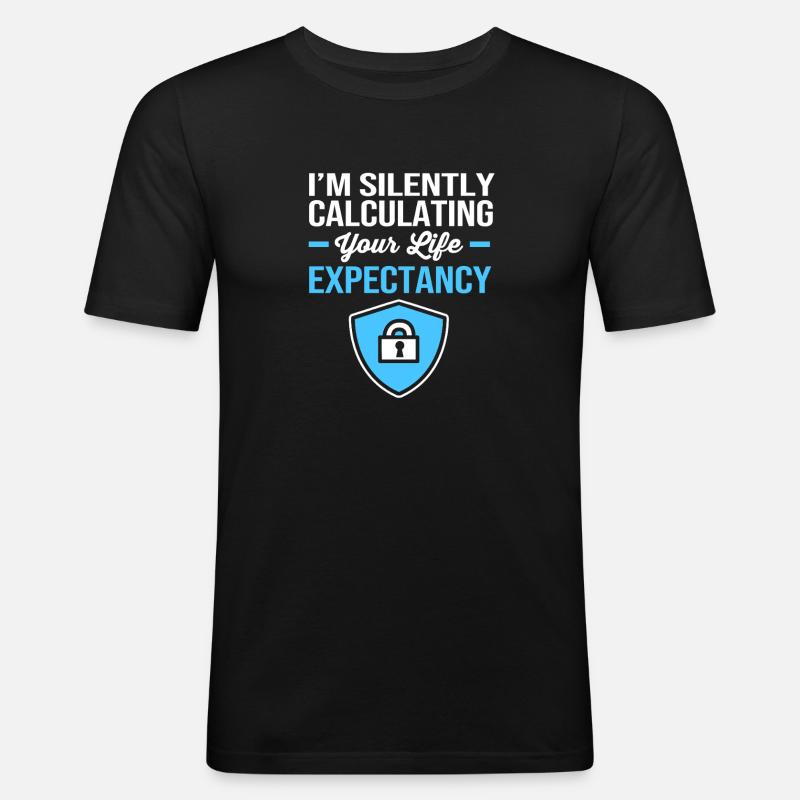 Versicherung - Männer Slim Fit T-Shirt - Schwarz
