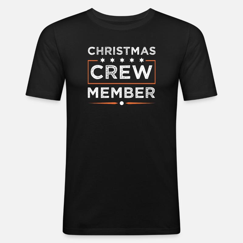 Christmas Crew - Männer Slim Fit T-Shirt - Schwarz