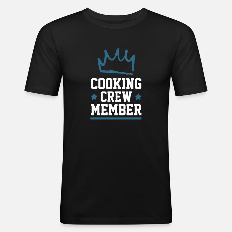 Cooking Crew - Männer Slim Fit T-Shirt - Schwarz