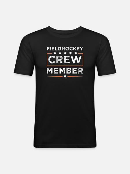 Fieldhockey Crew - Männer Slim Fit T-Shirt - Schwarz