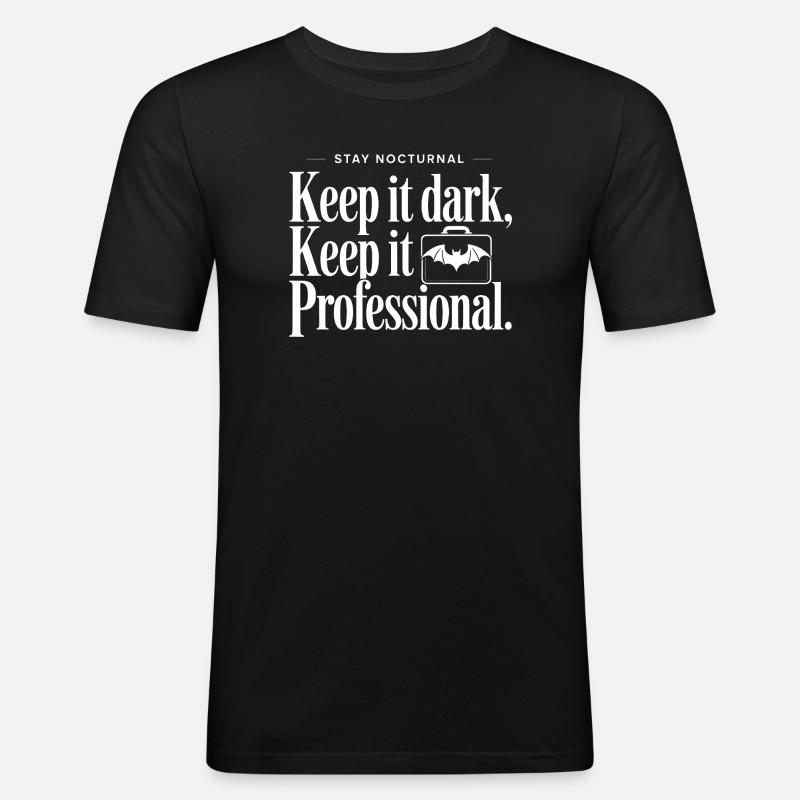 Déclaration professionnelle nocturne - T-shirt près du corps Homme - noir