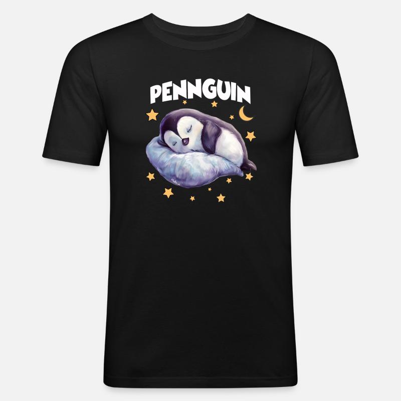 PennguinPenguin Pajamas Pennguin Late Riser - Men's Slim Fit T-Shirt - black