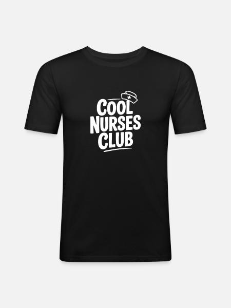 Cool Nurses Club - Men's Slim Fit T-Shirt - black