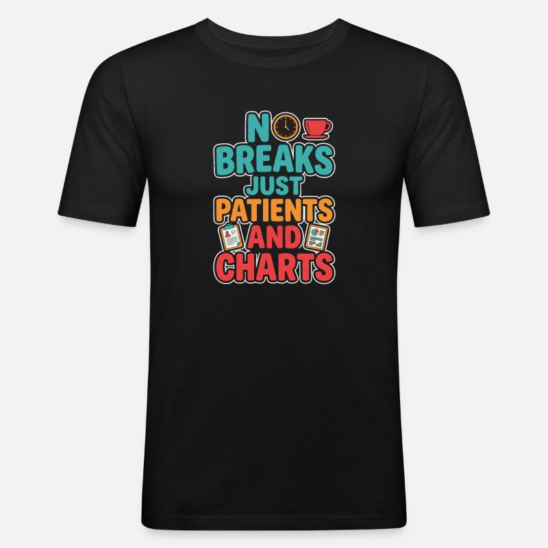 Nachtschicht-krankenschwester, Müde - Männer Slim Fit T-Shirt - Schwarz