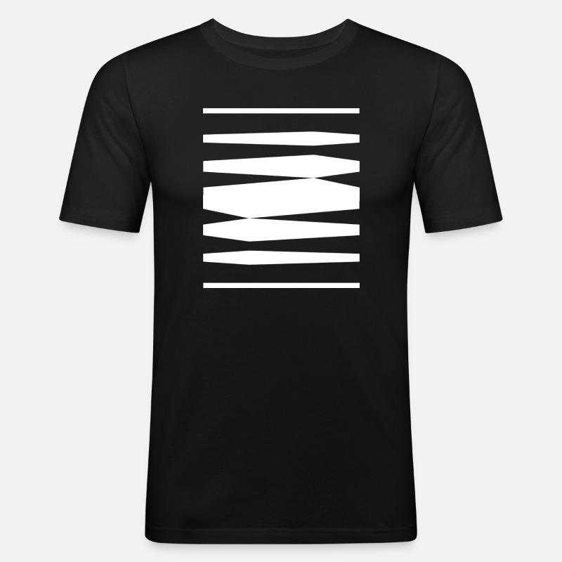 Bold Stripes-Design - Männer Slim Fit T-Shirt - Schwarz