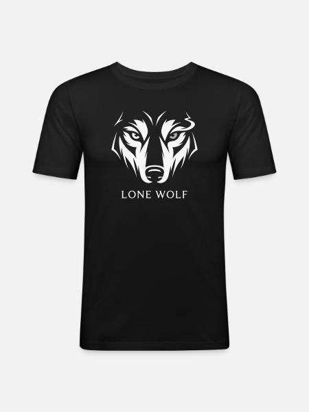 Lone Wolf - Men's Slim Fit T-Shirt - black