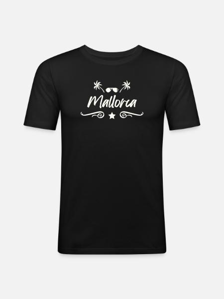 Mallora Palm Beach Logo - Men's Slim Fit T-Shirt - black