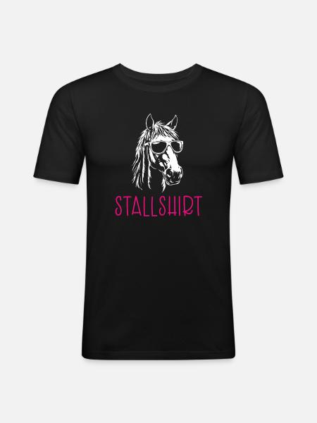 Stallshirt - Männer Slim Fit T-Shirt - Schwarz
