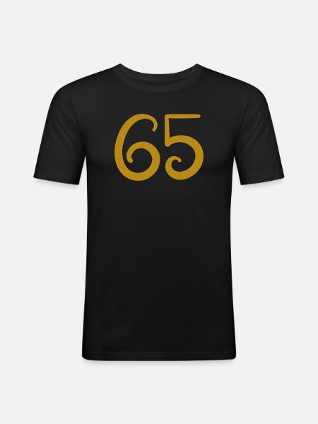 65 - T-shirt près du corps Homme - noir